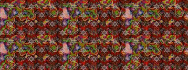 Elle çizilmiş sonbahar çiçeği deseni. Renkli kahverengi ve kırmızı çizim kalıpları. Doodle tarzı. Tekstil ve kapak tasarımı için mükemmel. Kahverengi ve kırmızı renkte çiçekler.