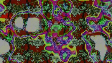 Raster çiçek desenli çiçek deseni, yapraklar, dekoratif elementler, sıçrama, lekeler, el çizimi kontur çizgileri ve Doodle çizim stili, grafik raster çizim çizimi.