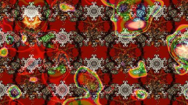 Çiçek arkaplan. Raster deseni. - Kahverengi ve kırmızı çiçekler. Çiçek kompozisyonu. Çiçek kolajı. Küçük çiçekte güzel bir desen var. Doğa.