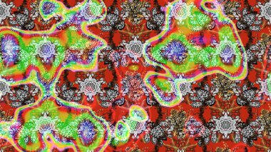 Düz Çiçek Elementleri Tasarımı. Renkli Bahar Teması eskiz kalıbı. Çocuk stili. Çiçekli çizim raster arkaplanı.