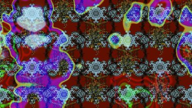 Miles Fleur, süslü püslü bir süs. Raster illüstrasyonu. Kumaş, tekstil, duvar kağıdı baskısı için. Eski usul. Eskiz geçmişi. Tomurcukları papatya çiçekleri olan sevimli bir çiçek deseni..