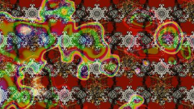 Kırmızı ve kahverengi renkte çiçekler. Elle boyanmış suluboya resim çizimi çiçekler ve bitkiler.