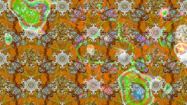 Raster illüstrasyonu. Küçük çaplı çiçeklerdeki basit şirin desenler. Tekstil veya kitap kapakları, imalat, duvar kağıtları, baskı, hediye paketi ve yapıştırma kitabı için çiçek eskiz geçmişi.