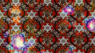 Kahverengi ve kırmızı renkte güzel çiçekler, suluboya desenli, duvar kağıdı, kart ya da kumaş için fayanslı eskizler. Raster..