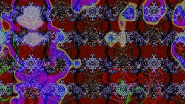 Renkli Bahar Teması eskiz kalıbı. Düz Çiçek Elementleri Tasarımı. Kırmızı ve kahverengi renkte çiçekler. Çiçekle çizim deseni.