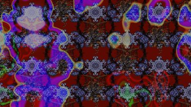 Çiçek kırmızısı ve kahverengi çizim deseni. Raster Yumuşak kumaş deseni. Klasik taslak çizimi. Raster çiçek izi..