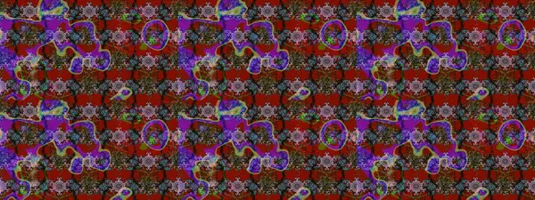 Raster illüstrasyonundaki çiçek desenli çizim. Kırmızı ve kahverengi renkte çiçekler. Renkli Yaz Temalı eskiz kalıbı. Düz Çiçek Elementleri Tasarımı.