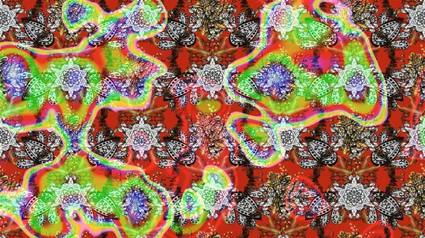 Tekstil için figür. Poster ya da kapak için arka plan. Yapraklı çizim şekli. Şirin, zarif çiçekler Raster illüstrasyonu. Davetiye ve kartpostal tasarımı için dekoratif çiçek unsurları.