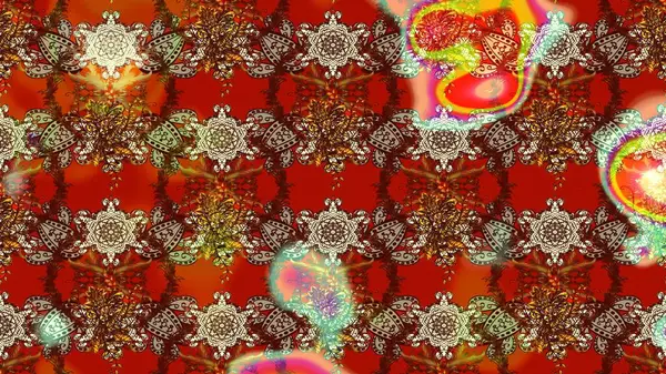 Kahverengi ve kırmızı renkte çiçekler. Çiçekli eskiz deseni. Suluboya çizimi. El çizimi.