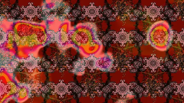 Ultraviyole kumaş deseni. Organik motif arka planı. Raster illüstrasyonu. Çizim deseni.