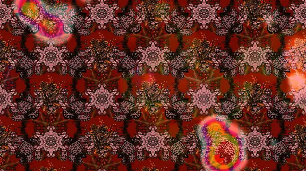 Süslü kumaş deseni. Çiçekli çiçek deseni, suluboya. Raster deseni.