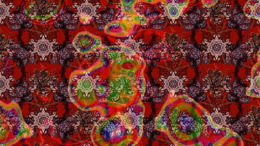 Kahverengi ve kırmızı renkte çiçekler. Küçük çiçekte sevimli çiçek deseni var..