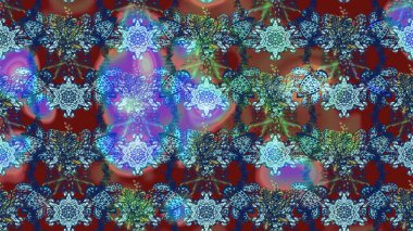 Mavi ve nötr renklerde. Raster illüstrasyonu. Hint süsü. Çizim kalıbı. Renkli süs kenarı. Çiçek duvar kağıdı.