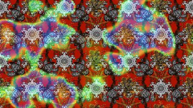 Çiçek arkaplan. Kahverengi ve gri renkli şirin tekstil tarzında. Raster illüstrasyonu. Çiçek duvar kâğıdı. Renkli çizim deseni.