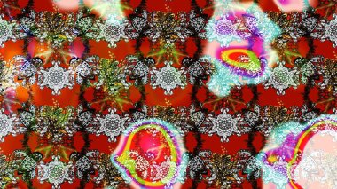 Düz Çiçek Elementleri Tasarımı. Sevimli çiçek raster deseni. Sketch Colour Spring Theme eskiz kalıbı. Gri ve kırmızı renkte çiçekler.