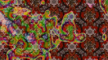 Raster illüstrasyonu. Küçük çiçekteki sevimli çiçek deseni. Çizim.