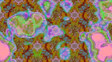 Güzel kumaş deseni. Renkli Yaz Temalı eskiz kalıbı. Raster çiçekli arka plan. Güzel eskiz şekli. Yazdır. Düz Çiçek Elementleri Tasarımı.