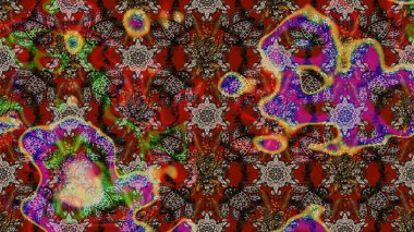 Bahar çiçekleriyle güzel bir çiçek deseni çizmişsin. Güzel kumaş deseni. Raster illüstrasyonu.