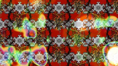 Klasik taslak çizimi. Raster Yumuşak kumaş deseni. Çiçek grisi ve kırmızı eskiz deseni. Raster çiçek izi..