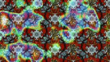 Desen, çizim, çiçek sınırı. Kıvırcık, parlak örgü. Çiçek çelengi. Eski moda arka plan. Raster illüstrasyonu. Güzel, pürüzsüz kumaş, tuval..