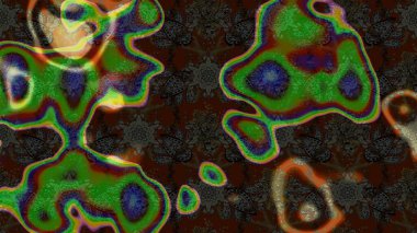 Suluboya çizim kalıbı. Çiçek izi. Çiçekler suluboya tarzında kahverengi ve yeşil renklerde.