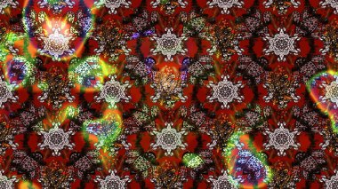 Raster illüstrasyonundaki çiçek desenli çizim. Düz Çiçek Elementleri Tasarımı. Renkli Bahar Teması eskiz kalıbı. Güzel kumaş deseni.