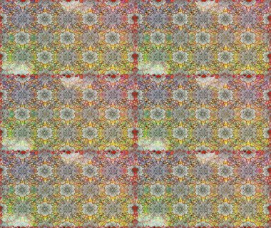 Gri ve nötr renkte çiçekler. Kumaş desenli papatya çiçekleri ayrıntıları.