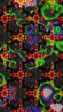 Siyah ve gri renkli çiçekler. Çiçek süslemeli çizim deseni. Raster illüstrasyonu.