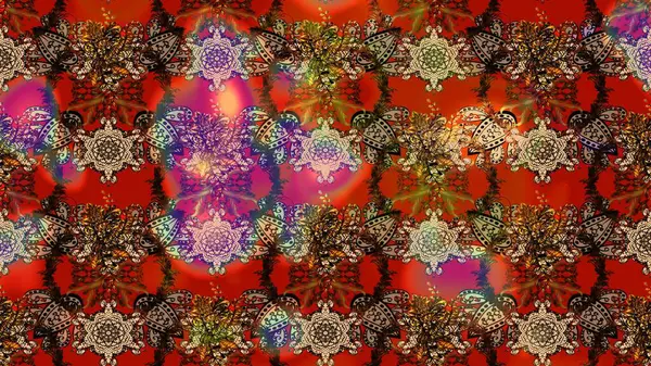 Renkli Bahar Teması eskiz kalıbı. Kahverengi ve kırmızı renkte çiçekler. Güzel çiçek deseni. Düz Çiçek Elementleri Tasarımı.