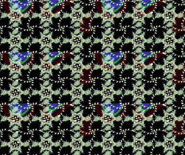 Şatafatlı bahar bahçesi dokusu. Çiçek deseni. Flower eskiz arka planı. Raster illüstrasyonu.