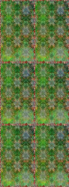 Yeşil ve nötr renklerde güzel bir tekstil. Çiçeklerle suluboya desenli çiçek deseni. Raster illüstrasyonu.