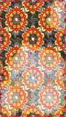 Barok tarzında kusursuz bir doğulu süsü. Raster geleneksel altın pürüzsüz desen nötr renkler üzerinde.