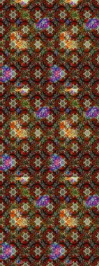 Kahverengi ve gri renkli çiçekler. Raster düz çiçek çizim deseni. Tasarım hediye paketi, tebrik kartları, posterler ve afiş tasarımı.