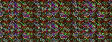 Moda baskısı. Çiçeğin suluboya çizimlerinin mükemmel deseni. Suluboya çizim kalıbı. Raster illüstrasyonu. Dekorasyon ve tasarım için güzel bir desen. Eski.