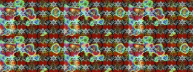 Chichi 'nin kumaş kalıbını çiz. Çiçek deseni. Renkli Bahar Teması eskiz kalıbı. Düz Çiçek Elementleri Tasarımı. Raster illüstrasyonu.