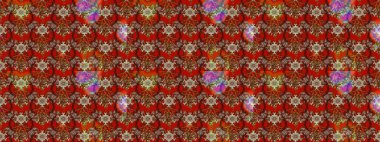 Motley illüstrasyonu. Küçük renkli çiçekler. Küçük çiçekte güzel bir desen. Moda baskıları için zarif bir şablon. Kahverengi ve kırmızı çiçekli bahar çiçekleri.