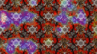 Çiçekli çiçek deseni, suluboya. Raster deseni. Küçük çiçekte güzel bir çiçek deseni..