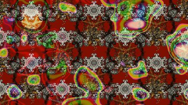 Organik motif arka planı. Çizim kalıbı. Raster illüstrasyonu. Ultraviyole kumaş deseni.