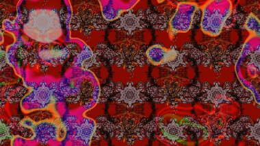 Çiçekli çiçek deseni, suluboya. Kahverengi ve kırmızı renkte çiçekler. Renkli bahar temalı eskiz kalıbı. Düz Çiçek Elementleri Tasarım Raster illüstrasyonu.