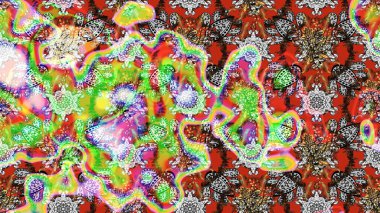 Sevimli çiçek raster deseni. Modaya uygun kumaş deseni. Renkli Yaz Temalı eskiz kalıbı. Düz Çiçek Elementleri Tasarımı.