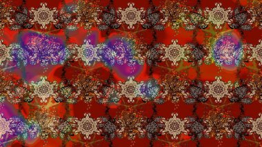 Klasik çiçek desenli. Paketleme, tekstil, duvar kâğıdı için çiçek eskizi. Yumuşak fayans. Raster 'ın taze dokusu. Yumuşak pamuk tasarımı.