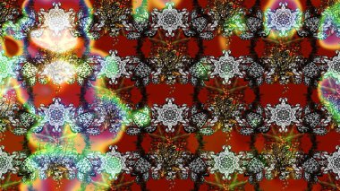 Çiçekli karalama şeklinde Raster çiçek deseni. Gri ve kahverengi renklerde bahar çiçekleri. Raster illüstrasyonu.