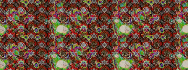 Raster Illustrasyon 'daki Çiçek Deseni' nin son moda çizimi. Güzel kumaş deseni. Renkli Yaz Temalı eskiz kalıbı. Düz Çiçek Elementleri Tasarımı.