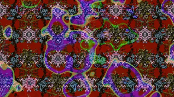 Kırmızı ve kahverengi renkte güzel çiçekli eskiz deseni, suluboya çiçek deseni, duvar kağıdı, kart ya da kumaş için fayanslı. Raster..