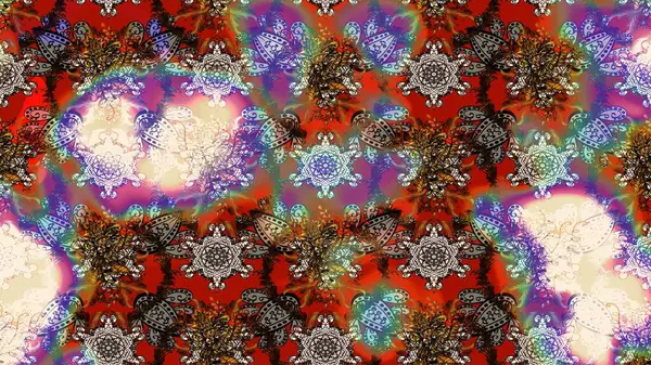 Bahar çiçekleriyle güzel bir çiçek deseni çizmişsin. Güzel kumaş deseni. Raster illüstrasyonu.