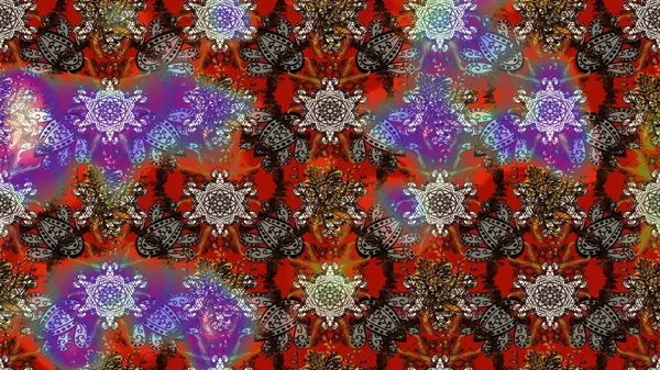 Çiçekli çiçek deseni, suluboya. Raster deseni. Küçük çiçekte güzel bir çiçek deseni..