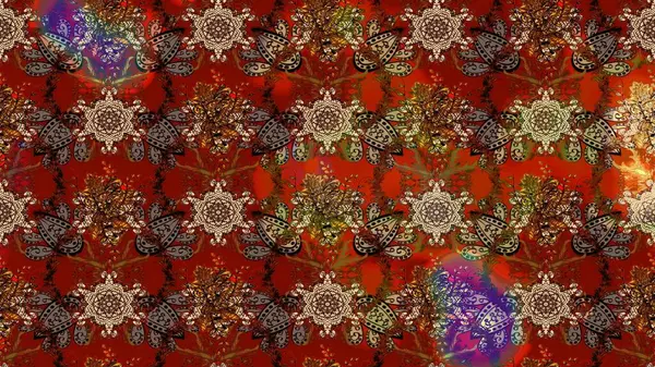 Güzel eskiz şekli. Raster çiçekli arka plan. Yazdır. Güzel kumaş deseni. Renkli Yaz Temalı eskiz kalıbı. Düz Çiçek Elementleri Tasarımı.