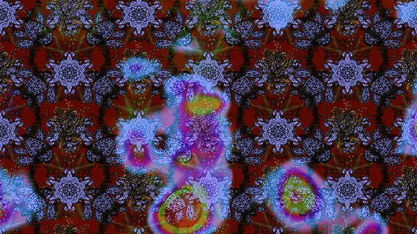 Çiçek deseni. Raster illüstrasyonu. Chichi 'nin kumaş kalıbını çiz. Renkli Bahar Teması eskiz kalıbı. Düz Çiçek Elementleri Tasarımı.