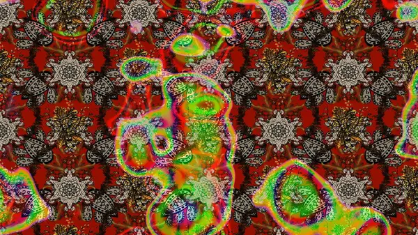 Küçük çiçekteki sevimli çiçek deseni. Kahverengi ve kırmızı renkte çiçekler.