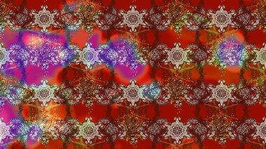 Tomurcukları papatya çiçekleri olan sevimli bir çiçek deseni. Eskiz geçmişi. Raster illüstrasyonu. Kumaş, tekstil, duvar kağıdı baskısı için. Eski usul. Miles Fleur, dandik süs.